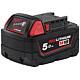 Batterie de rechange Milwaukee M18B5, 18 V 5.0 Ah