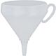 Funnel 350 mm HD-PE, with sieve, handle, natural colour