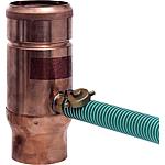 Copper pipe rain water collector, no leaf trap