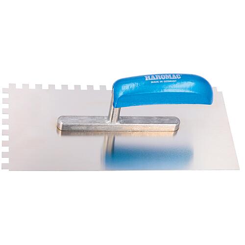 Stainless steel trowel, serrated Standard 1