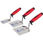 Stainless steel stuccoer’s spatula set, 3-piece