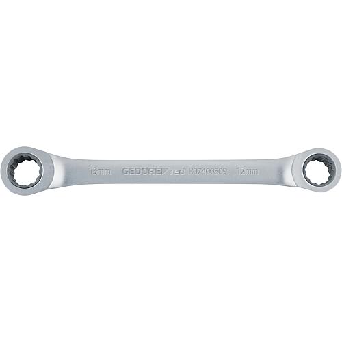 GEDORE red double ring ratchet spanner spanner, size 12 x 13 mm