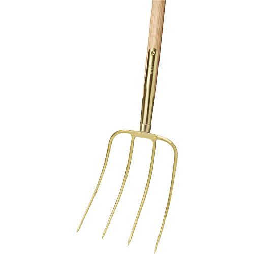 Ideal dung fork 4 tines, with handle