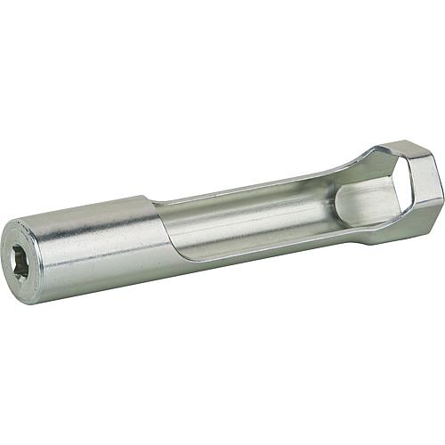 Sink unit fittings socket wrench AF width 34, with 1/2" square socket holder