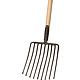 Ideal stone fork 9 tines, black, spring nozzle, Long handle