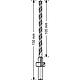 Countersink set 2x wood drill 6 mm, 1x countersink 9.5 mm, 1x hex socket wrench