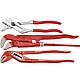 Pliers set I, 3-piece Pliers spanner, S-mouth pipe spanner, water pump pliers