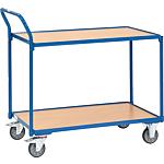 Table trolley Fetra 2740/2742, up to 300 kg, with 2 shelves made of wood