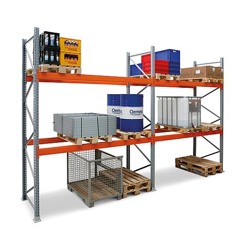 Pallet shelf set ARTUS 2 levels 2 bays HxWxD 2500x5655x1100 mm