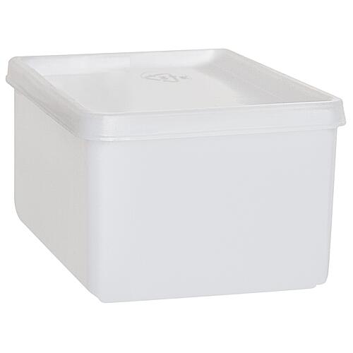 Box with slip lid 500 ml, square, natural, 103x103x64 mm