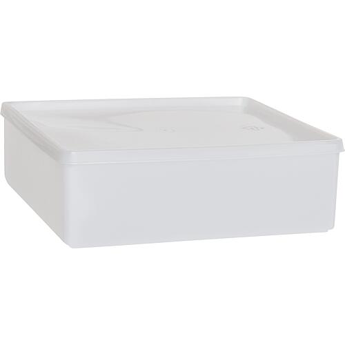 Box with slip lid 2.000 ml, square, natural, 208x208x64 mm