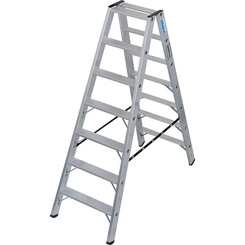 Double stepladder heavy duty 2x7 steps 225 kg