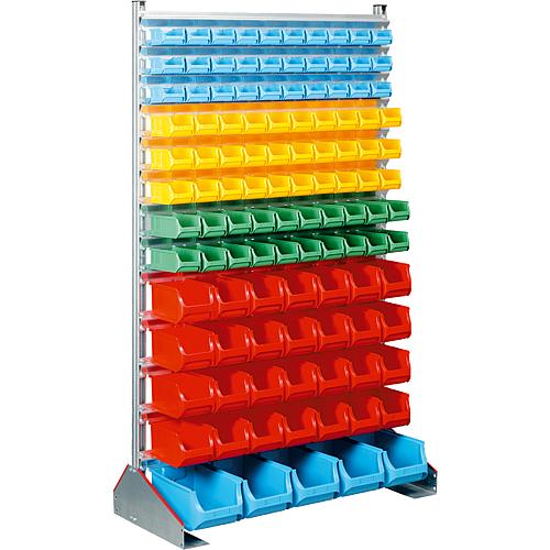Standing shelf unit with 113 plastic boxes WxDxH 1130x500x1900mm ProfiPlus Depot>SHS 113<