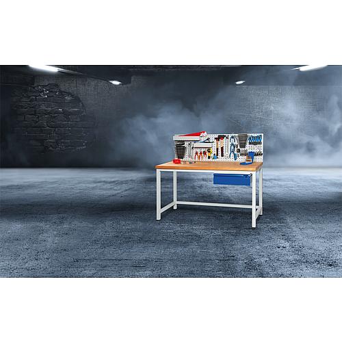 BASIC-8 series workbench with 1 drawer with solid beech worktop, 40 mm Anwendung 2