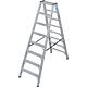 Double stepladder heavy duty 2x8 steps 225 kg