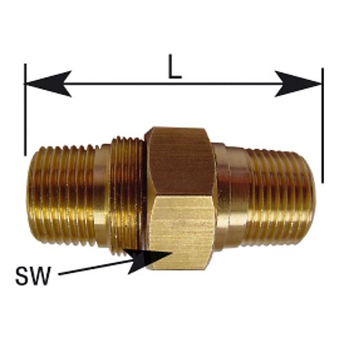 Doppelnippel, lösbar (AG x AG) Standard 2