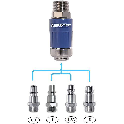 Raccord rapide Aerotec EASY SAVE PRO avec douille Anwendung 1