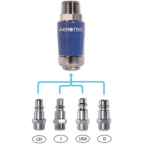 Raccord rapide Aerotec EASY SAVE PRO avec douille Anwendung 2