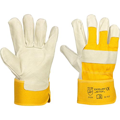 Gants de travail cuir pleine fleur porc H88TOP Standard 1