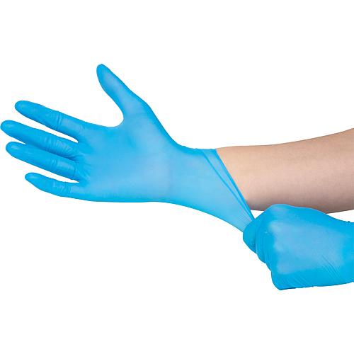 Chemical/protective glove Nitrile, powder-free 30 cm, blue, M / PU 50 pcs.