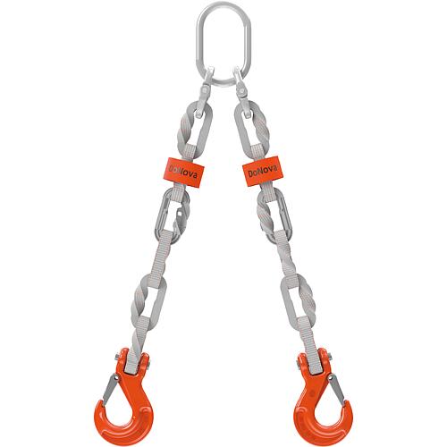 Textile sling chain, 2-strand