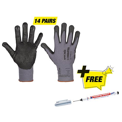 Work gloves packet Ultimo with FREE drill hole marker Standard 1