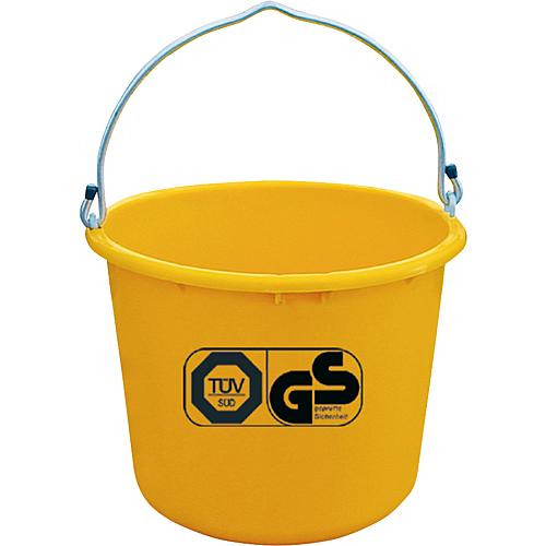 Building bucket, 12 litres yellow, suitable for cranes, T_V PU = 5 pcs.