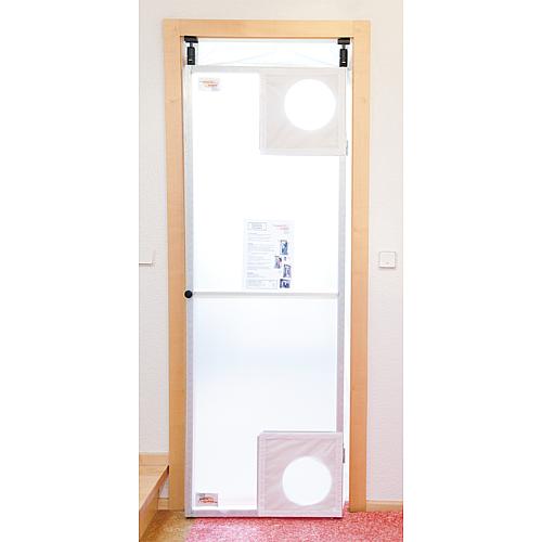 Dust protection swing door