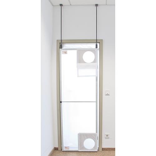 Dust protection swing door