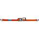 Lashing strap, two-piece DIN EN12195-2, long lever orange, strap 50mm, length 15m