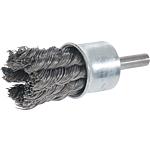 Twisted knot brushes with ø 6 mm shank, steel wire