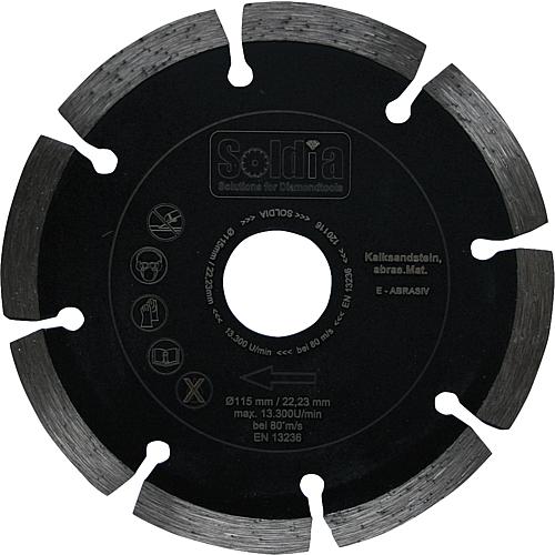 Diamond cutting disc universal E-ABRASIV Diameter: 115 x 22.23mm