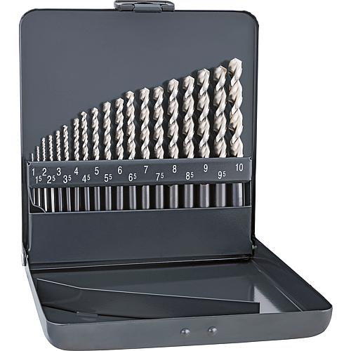 Stainless steel drill set HSS Forte Cobalt, 19/25-piece, cylinder shank drill Standard 1