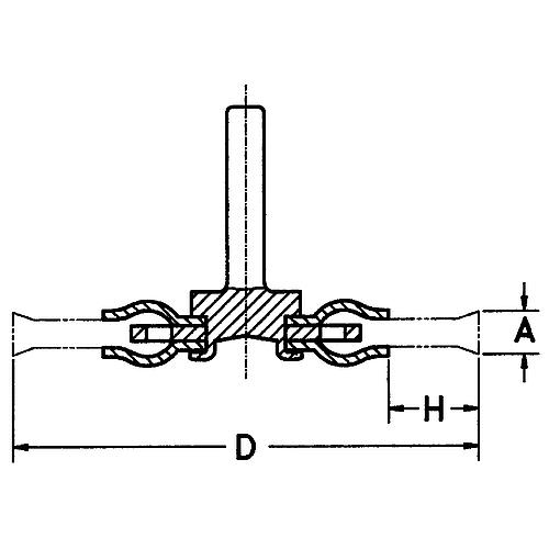 Round brush with shaft, ø 6 mm, with M14 internal thread Standard 2