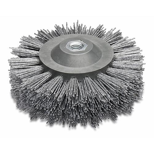 Round brush with abrasive bristles, silicon carbide and 14 mm internal thread Standard 1