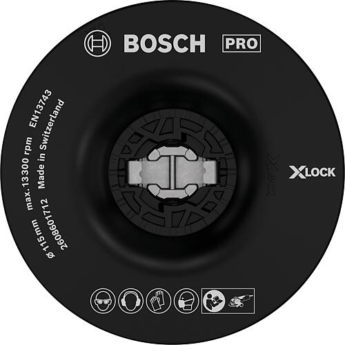 Support plate BOSCH® medium with X - Lock holder Ø 115 mm