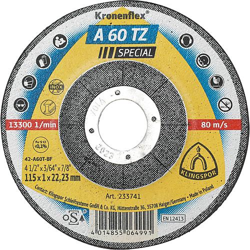 Disques à tronçonner Kronenflex® A 60 TZ SPECIAL, Contre-coudé Standard 1