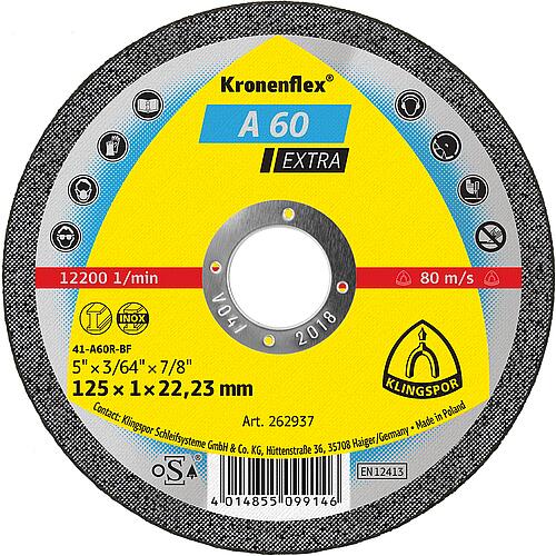 Cutting discs Kronenflex® A 60 EXTRA, straight