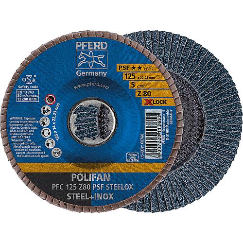 Slatted grinding disc PFERD Ø 125 mm X-Lock K80 for steel, stainless steel