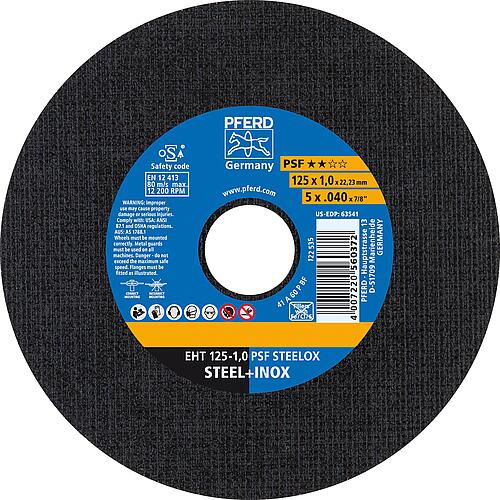 Cutting disc PFERD Ø 125 x 1.0 x 22.23 mm, straight for steel, stainless steel