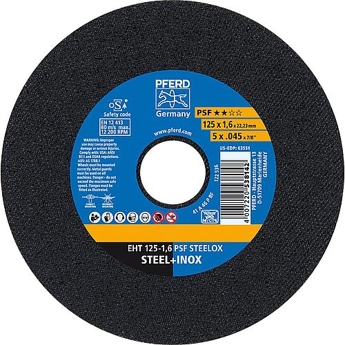 Cutting disc PFERD Ø 125 x 1.6 x 22.23 mm, straight for steel, stainless steel