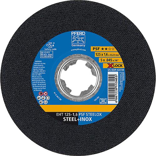 Cutting disc PFERD Ø 125 x 1.6 mm X-Lock, straight for steel, stainless steel