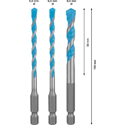 Mehrzweckbohrer-Set EXPERT, 3-teilig Anwendung 1