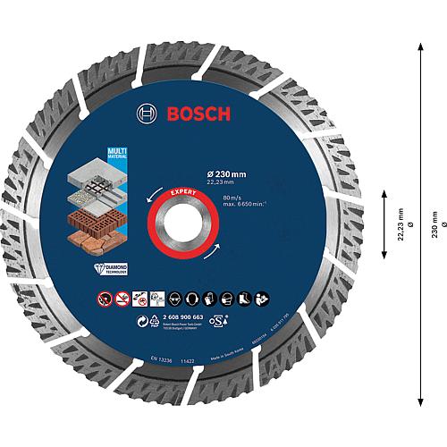 Diamond cutting disc EXPERT for concrete, reinforced concrete, breeze blocks, masonry, roof tiles, dry cutting