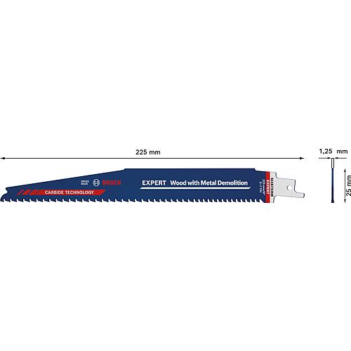 Lame de scie sabre S1167XHM pour bois avec métal, TECHNOLOGIE CARBURE Anwendung 1