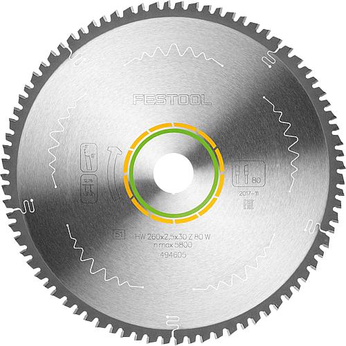 Circular saw blade for solid wood, coated and veneered panels Standard 1