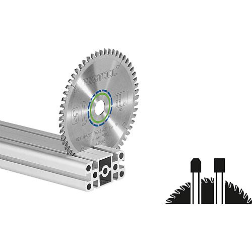 Circular saw blade for aluminium panels and profiles and hard and fibre-reinforced plastics Anwendung 2