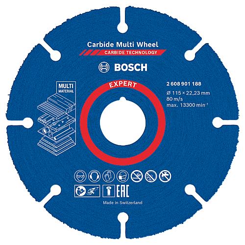 Cutting disc BOSCH EXPERTCarbide Multiwheel Ø 115 x 22.23 mm