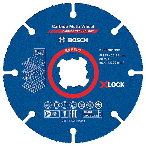 Cutting discs EXPERT Carbide Multiwheel Ø 115 mm X-LOCK, straight Standard 1