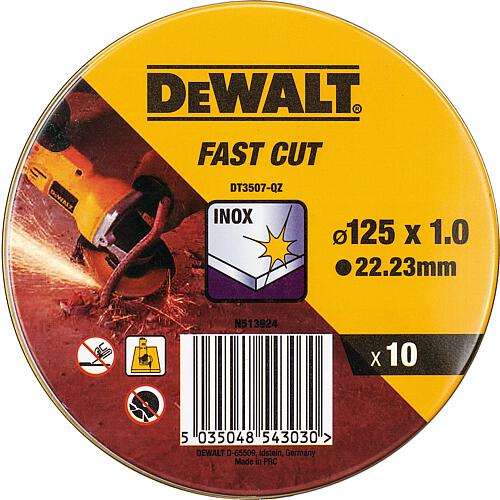 DeWalt cutting disc DT3507-QZ 125 x 1 x 22.23 mm, PU = 10 pieces